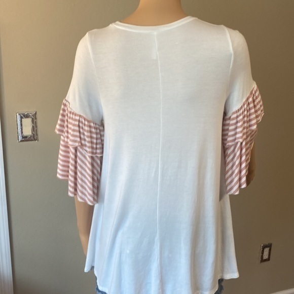 Red Lilly shirt made in the USA size small euc - Picture 4 of 6